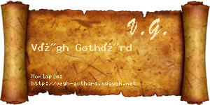 Végh Gothárd névjegykártya